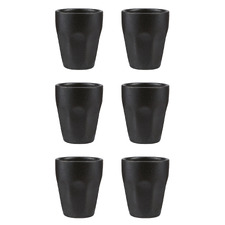 Caviar Black 90ml Porcelain Espresso Cups (Set of 6)