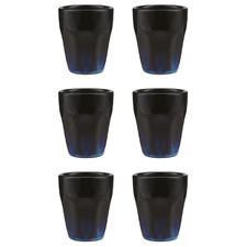 Caviar Midnight 90ml Porcelain Espresso Cups (Set of 6)