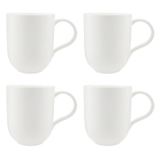 White Basics Modern 400ml Porcelain Mugs (Set of 4)