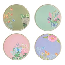 4 Piece Botanica 20cm Melamine Side Plate Set