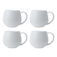 White Basics 470ml Porcelain Mugs (Set of 4)