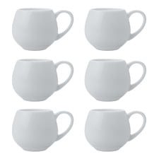 White Basics 120ml Porcelain Coffee Mugs (Set of 6)
