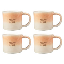 The Mug Club Quotes Always Right 350ml Mugs (Set of 4)