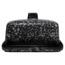 Granite Caviar Porcelain Butter Dish