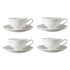 Cashmere Footed 90ml Espresso Cups & Saucers (Set of 4)