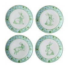 4 Piece Clover & Cottontail 20.7cm Side Plate Set