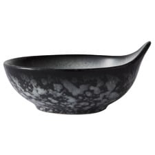 Granite Caviar Handled Porcelain Sauce Bowls (Set of 12)