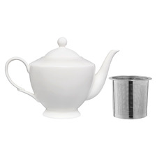 White Basics 1L Porcelain Teapot with Infuser