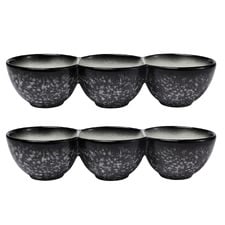 Granite Caviar Porcelain Serving Bowls (Set of 2)