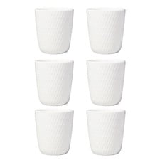 White Basics Diamonds 90ml Espresso Cups (Set of 6)