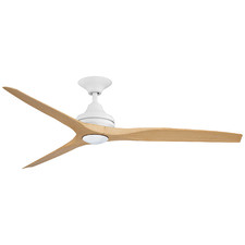 White Base Spitfire Ceiling Fan with LED