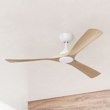 White Base Spitfire DC Ceiling Fan with LED