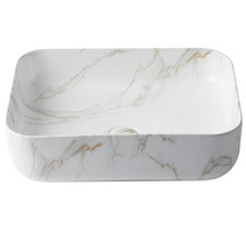 Regency 500mm Rectangular Ceramic Above Counter Basin