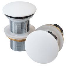 32mm White Solid Surface Pop-up Waste