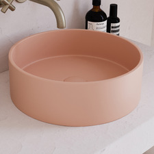 Concrete Smooth 390mm Round Above Counter Basin