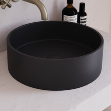 Concrete Smooth 390mm Round Above Counter Basin