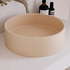 Concrete Smooth 390mm Round Above Counter Basin