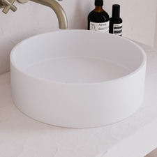Concrete Smooth 390mm Round Above Counter Basin