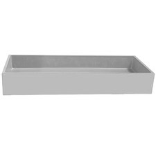 Trough 800mm Rectangular Concrete Above Counter Basin
