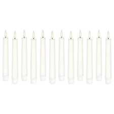 Uyuni Remote Enabled Paraffin Wax Taper Candles (Set of 12)