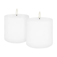 Uyuni Remote Enabled Paraffin Wax Pillar Candles (Set of 2)