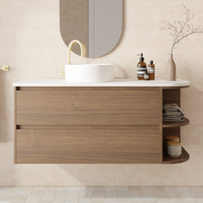 Avion 1200mm Wall Hung Single Vanity with Solid Surface Countertop