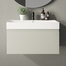 Sanremo 750mm Wall Hung Single Vanity with Polymarble Countertop