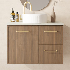 Hamilton 750mm Wall Hung Single Vanity with Solid Surface Countertop