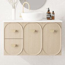 Port 900mm Wall Hung Single Vanity with Solid Surface Countertop