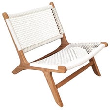 Zenya Teak & PE Wicker Outdoor Accent Chair