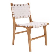 Pasadena Woven Leather Dining Side Chair