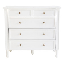 White Hamilton 5 Drawer Chest