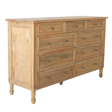 Weathered Oak Hamilton 9 Drawer Chest