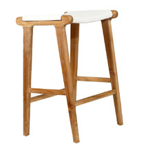 65cm Pasadena Flat Leather Saddle Stool