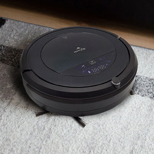 Black MyGenie X1000 Intelligent Robotic Vacuum