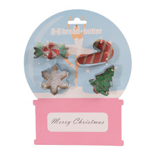 4 Piece Carol Snowglobe Cookie Cutter Set