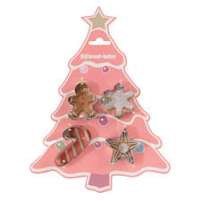 4 Piece Carol Tree Cookie Cutter Set