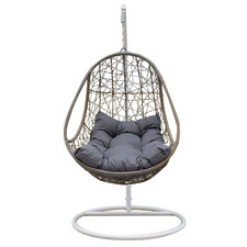 Arcon Curved PE Rattan Outdoor Hanging Egg Chair