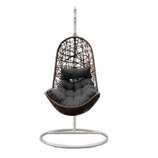 Premium Arcon Curved PE Rattan Outdoor Hanging Egg Chair