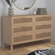 Senna Rattan 6 Drawer Chest