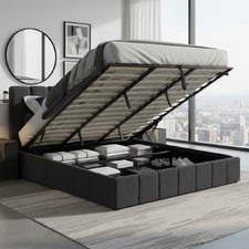 Darina Boucle Gas Lift Bed Frame