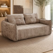 Beige Humi 2 Seater Chenille Sofa
