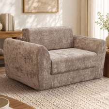 Beige Pascua Single Chenille Sofa Bed