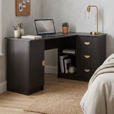 Michelin L-Shaped Desk with Half Moon Handles
