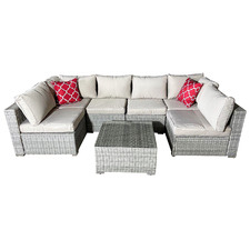 6 Seater Quinn Rattan Outdoor Sectional Lounge Set