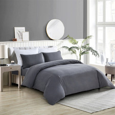 Grey Seraffin Cotton Quilt Cover Set