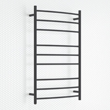 Black Round 600 x 1000mm Heated Towel Rail