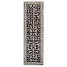 Black Nain Hand-Knotted Wool Runner