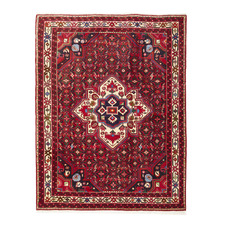 Red Amin Hand-Knotted Wool Persian Rug