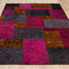 Jasmin Patchwork Hand-Knotted Wool Persian Rug